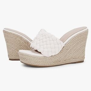 White mule wedges